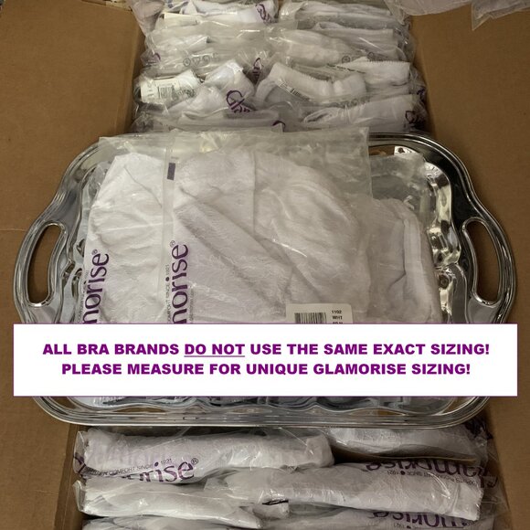 Glamorise 40D COMFORT LIFT Bra (COTTON-LINED) Wireless (SIDE-BONES) WHITE NEW - Picture 15 of 16